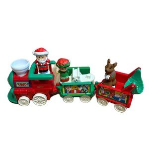 Fisher Price Little People Musical Christmas Train 2002 Vintage Santa Elf
